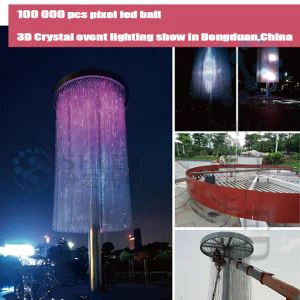 DMX Led Sab Nraum Zoov Christmas 3D RGB Pixel Pob