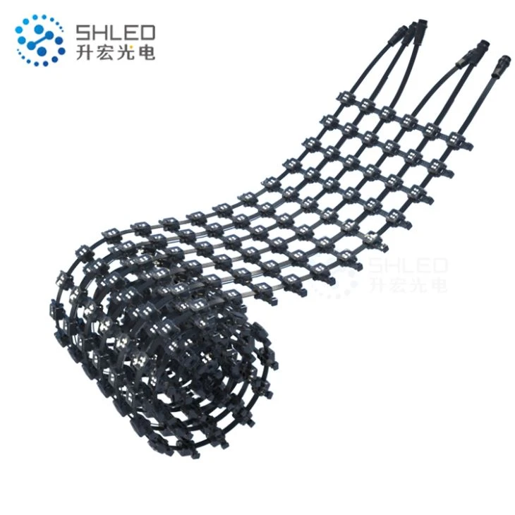 Pob tshab Daim Duab 3D Led Mesh Kab Hlau Rhuav