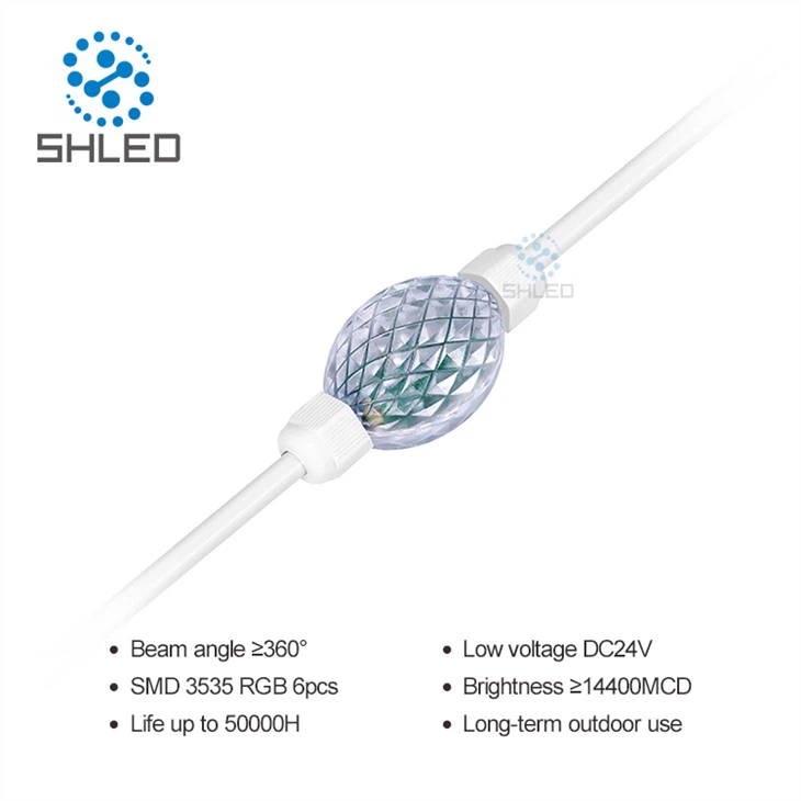 3D Crystal Disco Lub Teeb Pendant DMX Led Pixel Pob